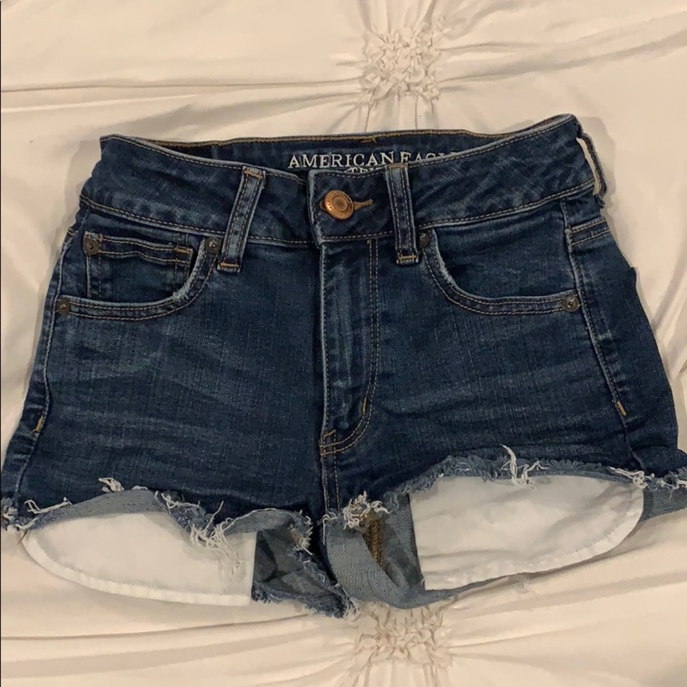 American eagle dark wash denim shorts